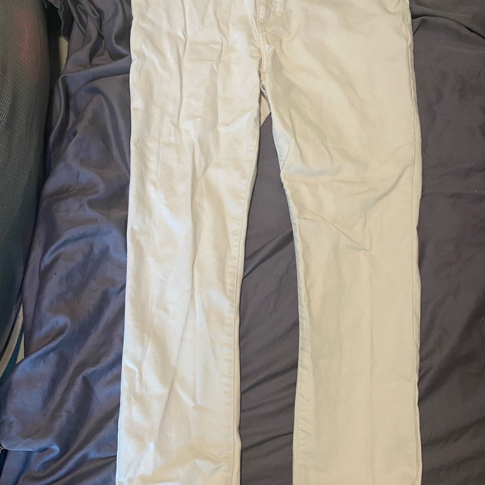 Banana Republic Cream Mid-Rise Girlfriend Jeans